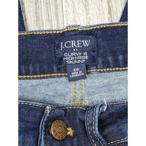 J. Crew Womens Size 26 Pockets Curvy High Rise Skinny Denim Blue Jeans - Picture 4 of 11